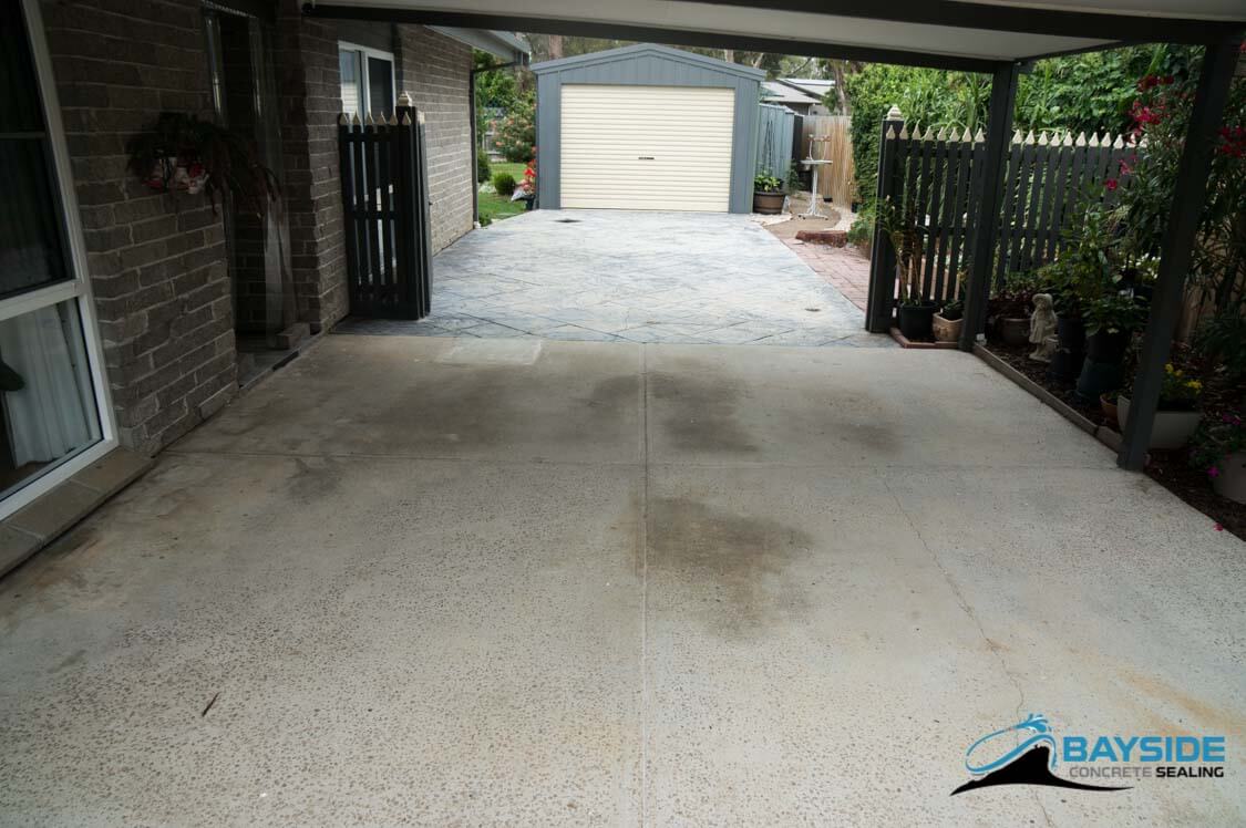 Melbourne residential exposed aggregate after three-coat acrylic restoration